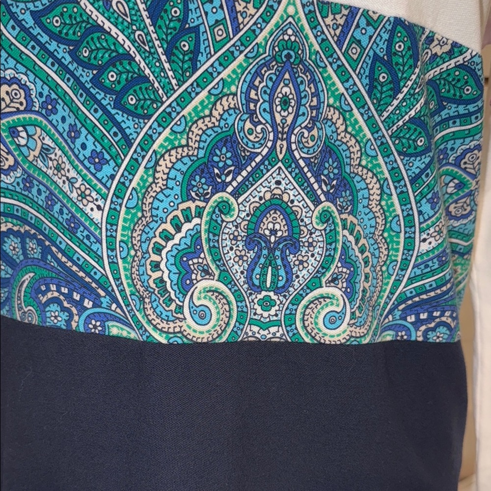 Tommy Hilfiger Women's White and Navy Paisley Long Sleeve Top - Picture 3 of 6